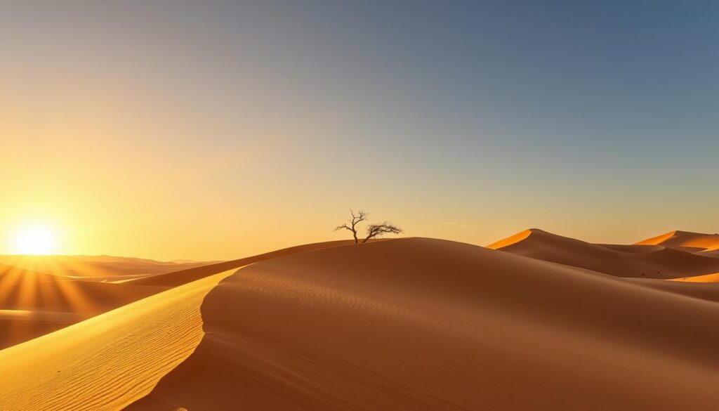 Sunrise over Erg Chebbi Sahara Desert