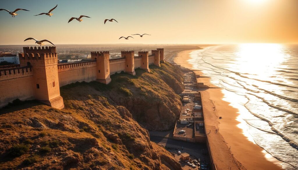 Portuguese Ramparts in Essaouira Atlantic Ocean Morocco